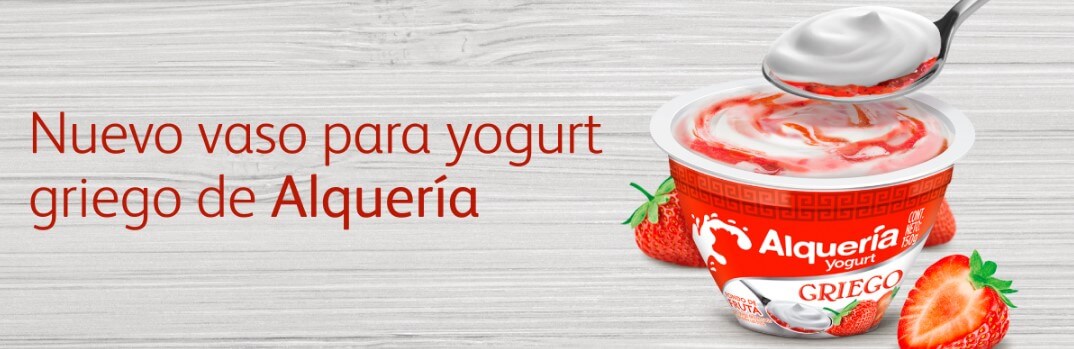 Nuevo vaso para yogurt griego de Alquería Carvajal Empaques